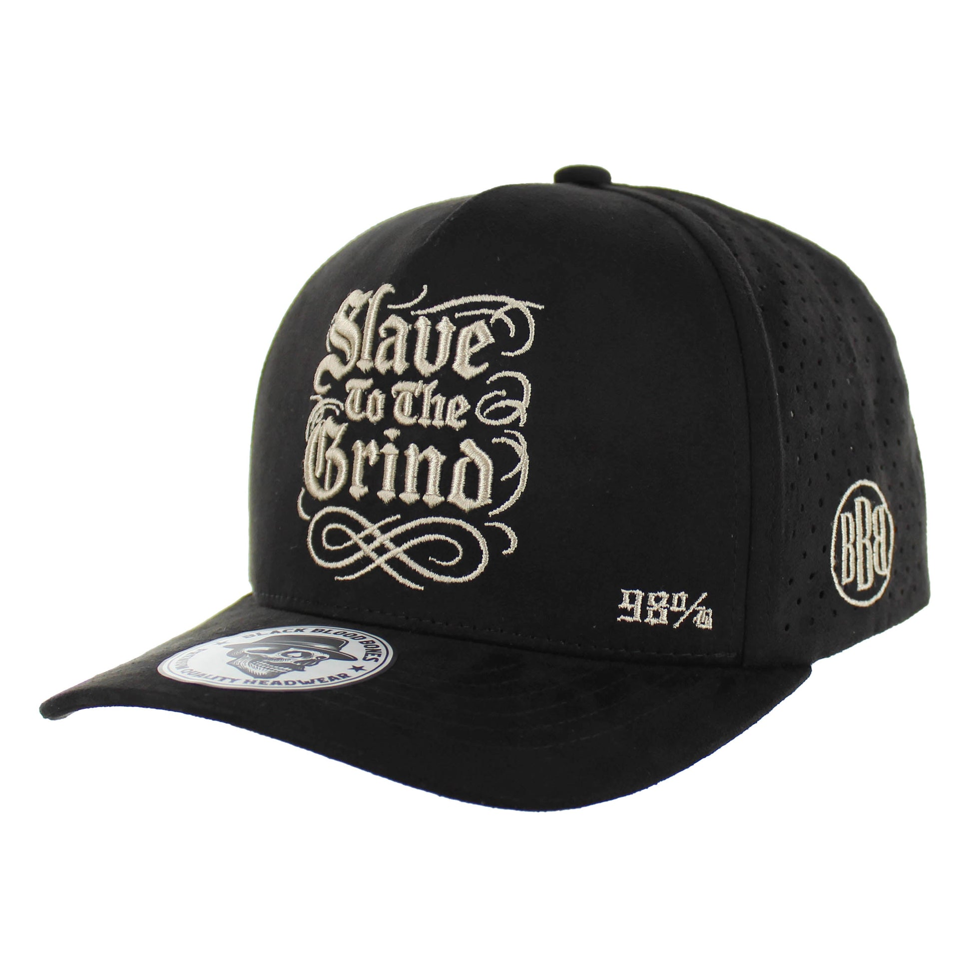 BBB008-1 - SLAVE TO THE GRIND - Black Suede