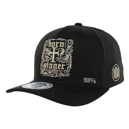 BBB010 BORN SINNER, SUEDE PERFORATED-BLACK