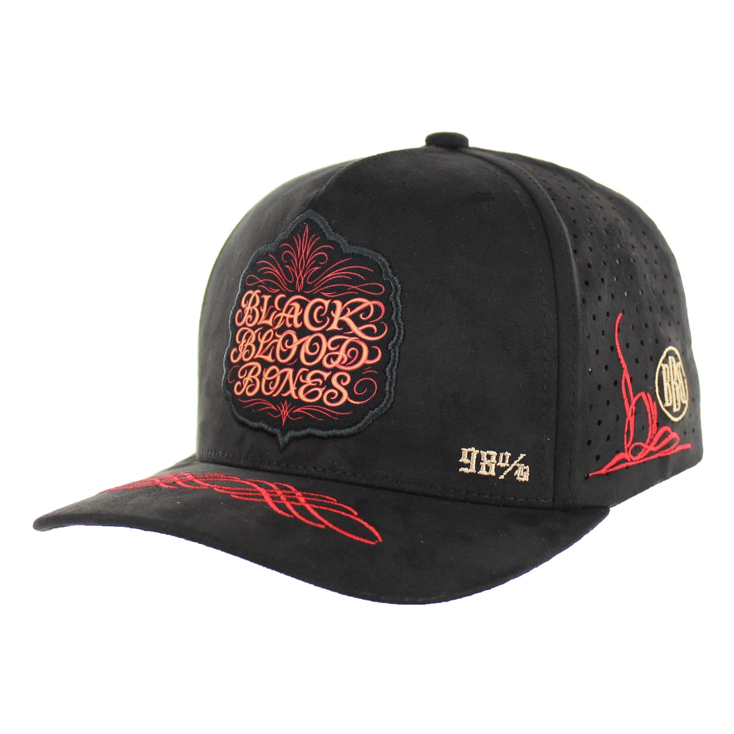 BBB013-1 - BLACK BLOOD BONES - Black Suede