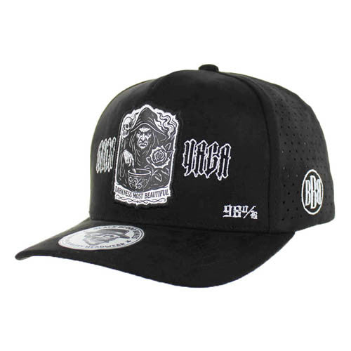 BBB014 BABA YAGA, SUEDE PERFORATED-BLACK