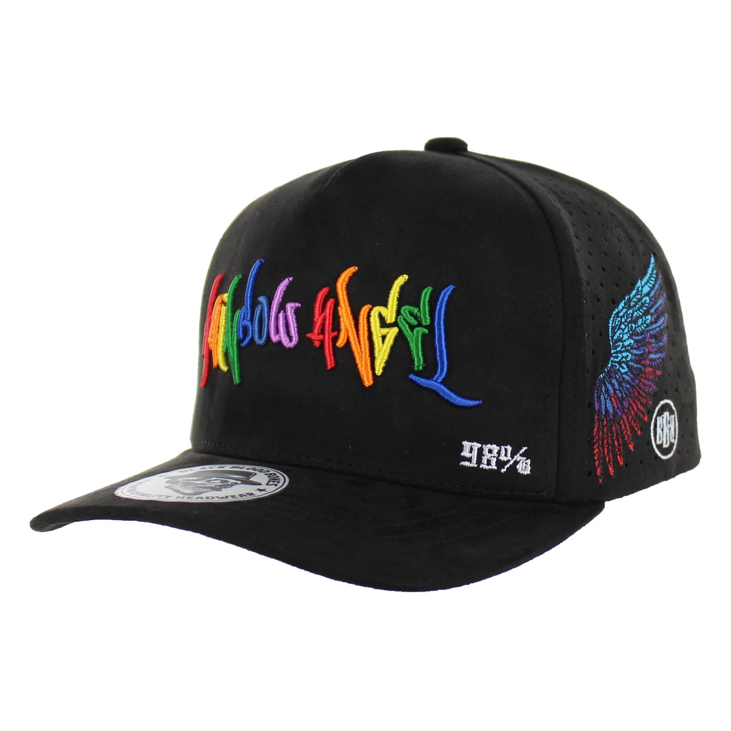 BBB016-1 - RAINBOW ANGEL - Black Suede