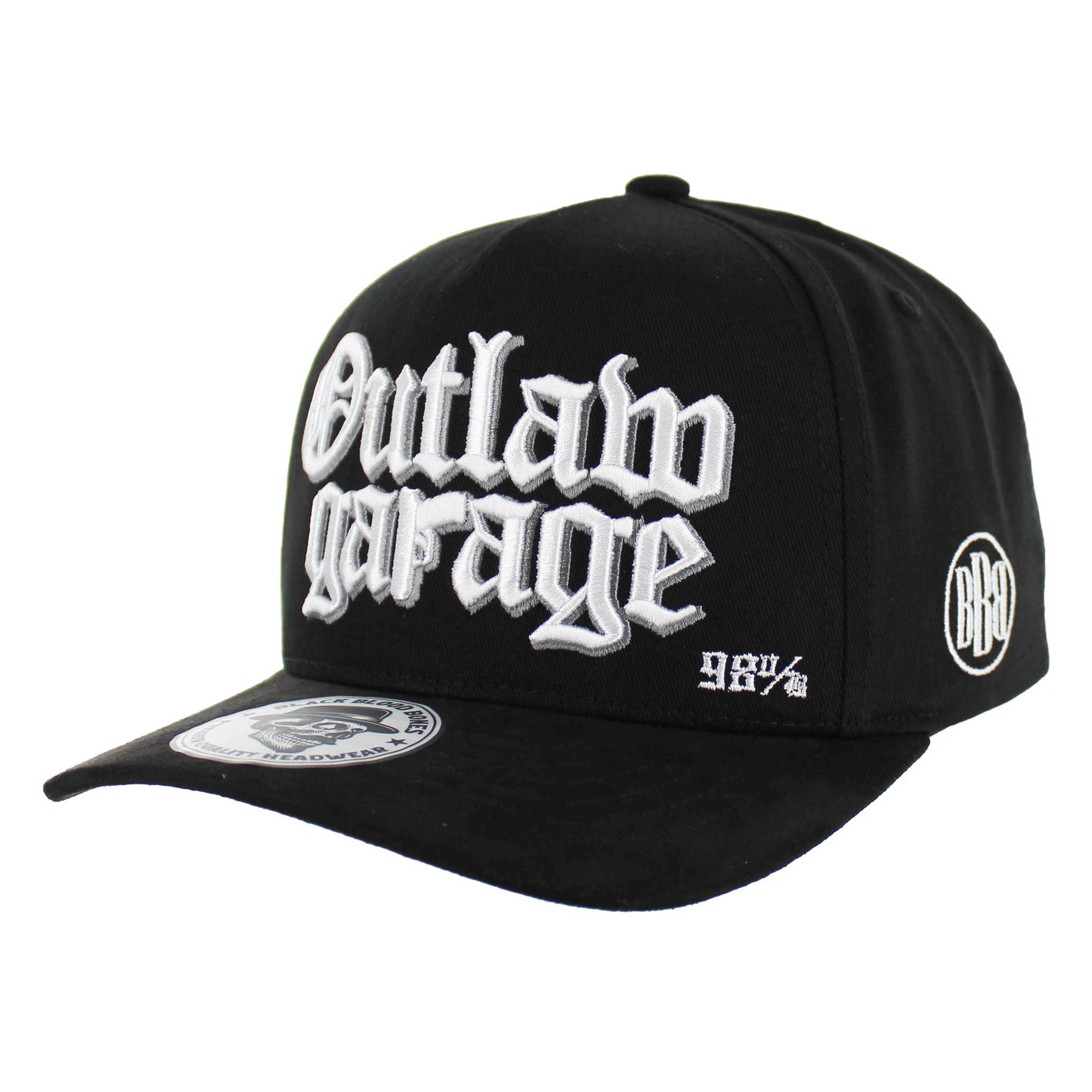 BBB018-2 - OUTLAW GARAGE - Black Cotton / Suede