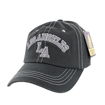 BM001 Los Angeles Washed Cotton Cap (Solid Charcoal)