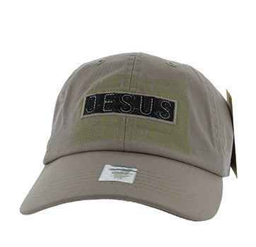 BM980 Jesus Cotton Baseball Cap (Solid Khaki)