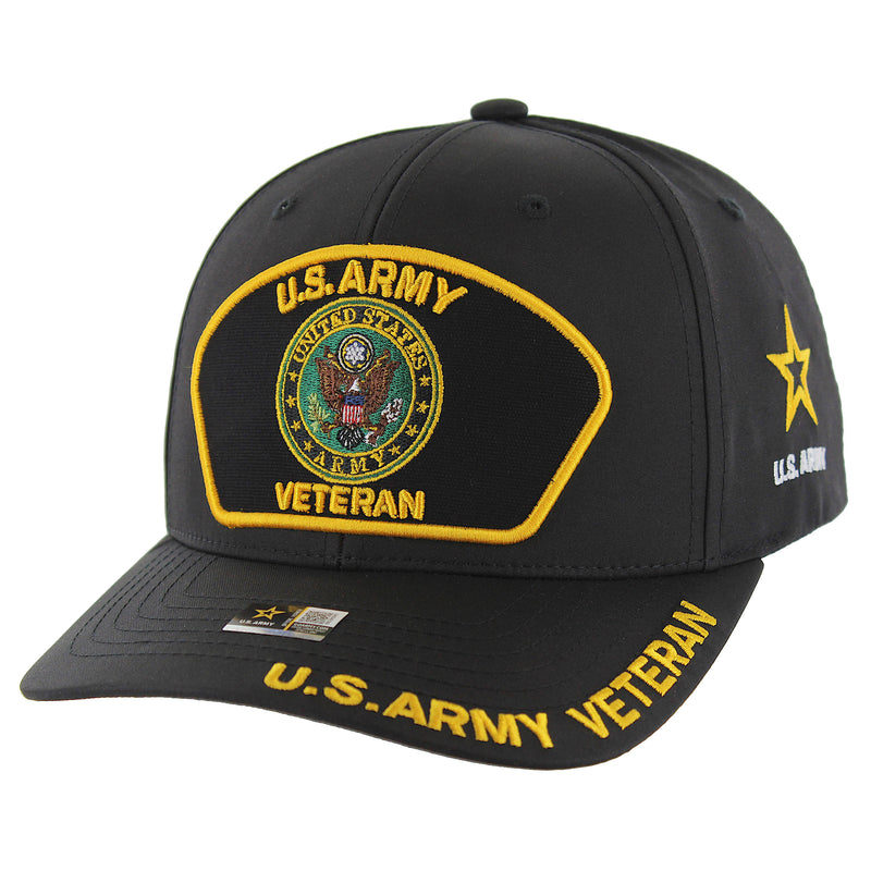 CK-AR039-1 - ARMY VETERAN CAP - BLACK
