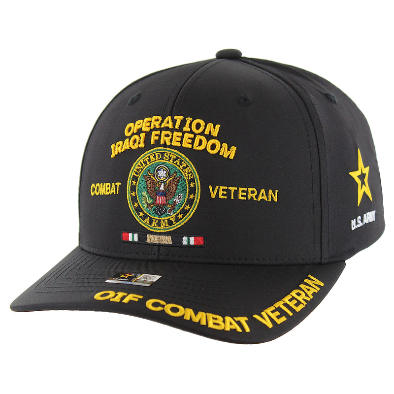 CK-AR071-1 - OPERATION IRAQI FREEDOM COMBAT VETERAN CAP - BLACK