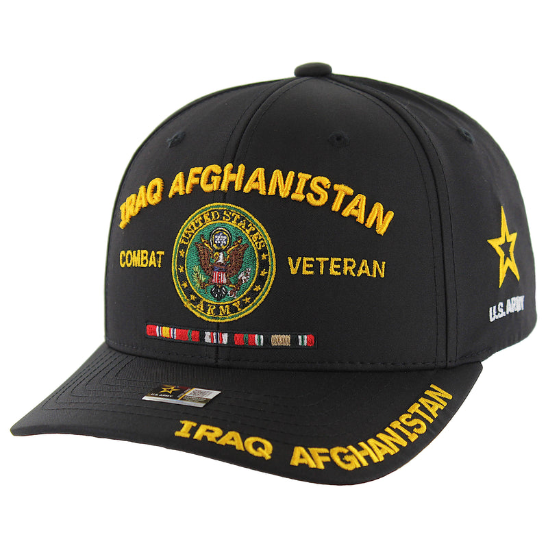 CK-AR072-1 - IRAQ AFGHANISTAN COMBAT VETERAN CAP - BLACK
