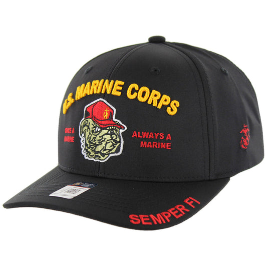 CK-MR010-01 - MARINE CORPS BULLDOG CAP - BLACK