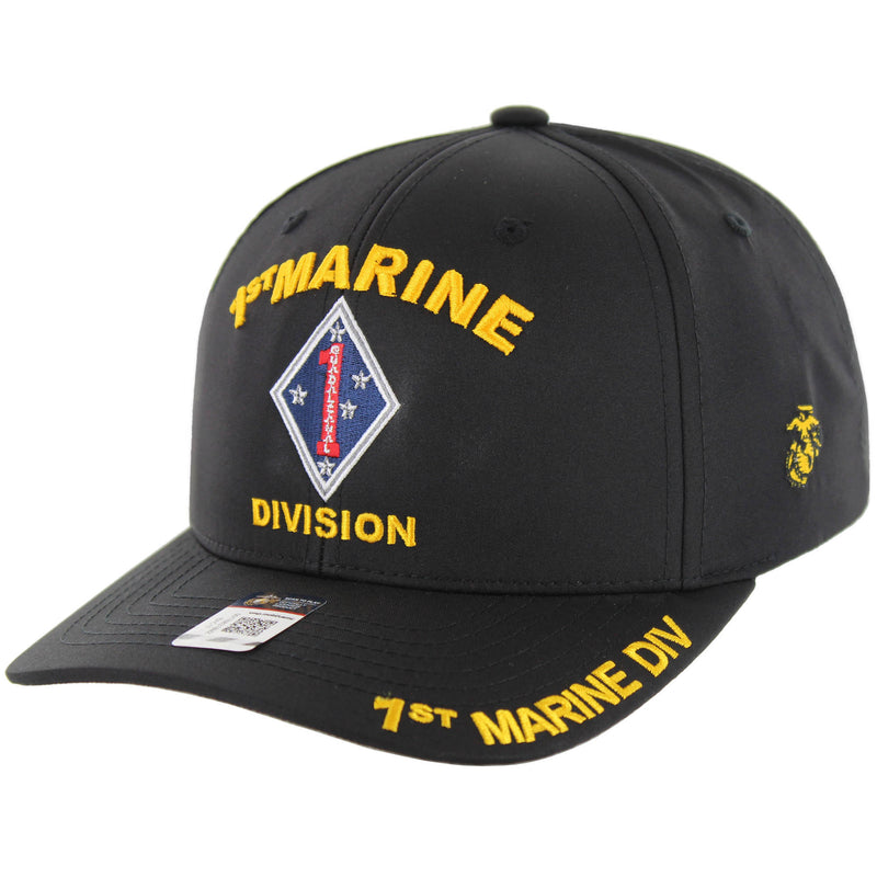 CK-MR015-01 - 1ST MARINE DIVISION CAP - BLACK