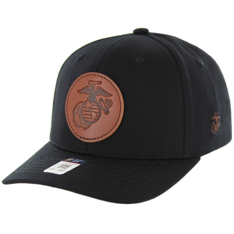 CK-MR022-01 - MARINE CORPS SEAL LOGO PATCH CAP - BLACK