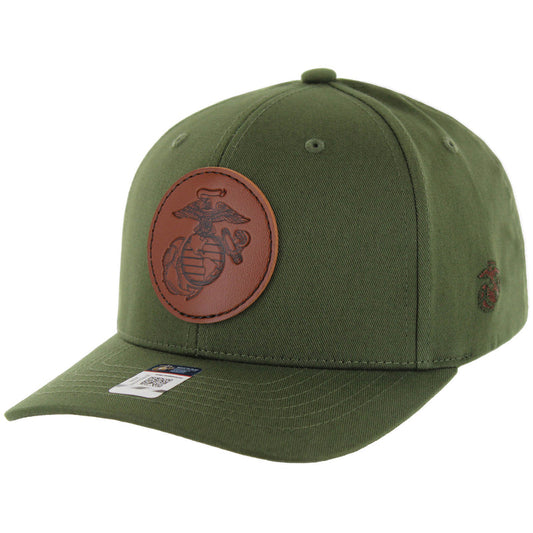 CK-MR022-02 - MARINE CORPS SEAL LOGO PATCH CAP - OLIVE