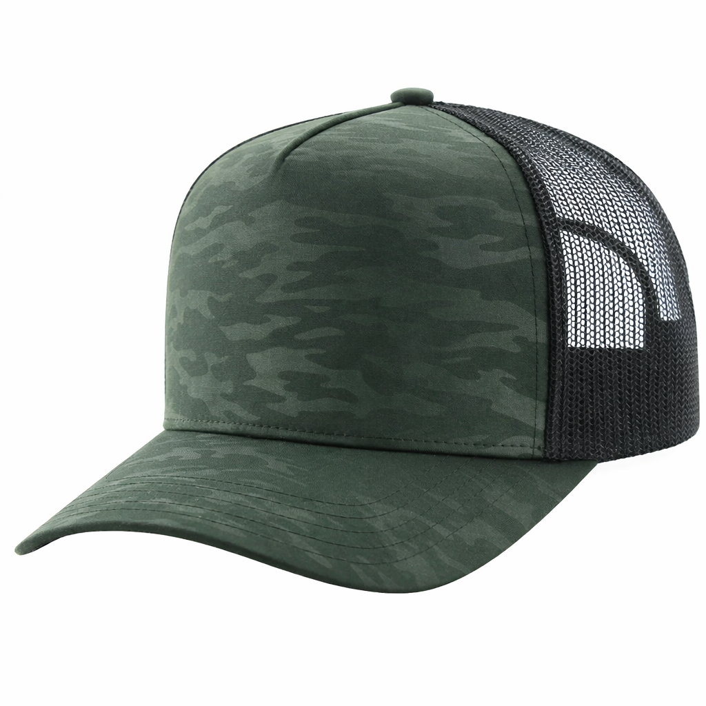 K804FCT - 5 PANEL CAMO TRUCKER