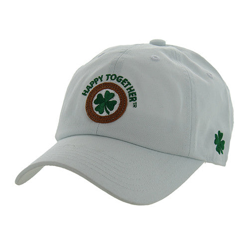 BM710 Happy Together Washed Cotton Polo Cap (Solid white)