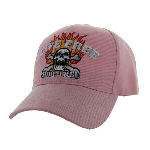 VM008 CHOPPER LIVE FREE VELCRO CAP (SOLID L PINK)