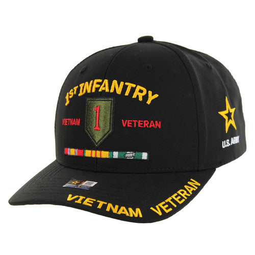 JM-AR050 LICENSED U.S. ARMY 1ST INFANTRY VIETNAM VETERAN - BLACK