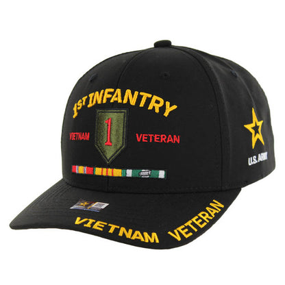 JM-AR050 LICENSED U.S. ARMY 1ST INFANTRY VIETNAM VETERAN - BLACK