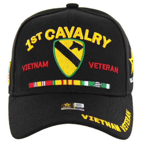JM-ARC062 LICENSED U.S. ARMY 1ST CAVALRY VIETNAM VETERAN - BLACK