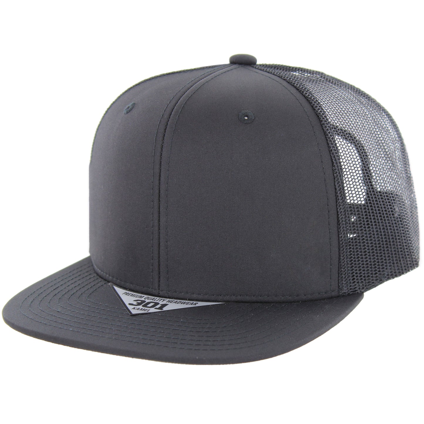K301NT - 6 PANEL NANO TWILL TRUCKER - Black