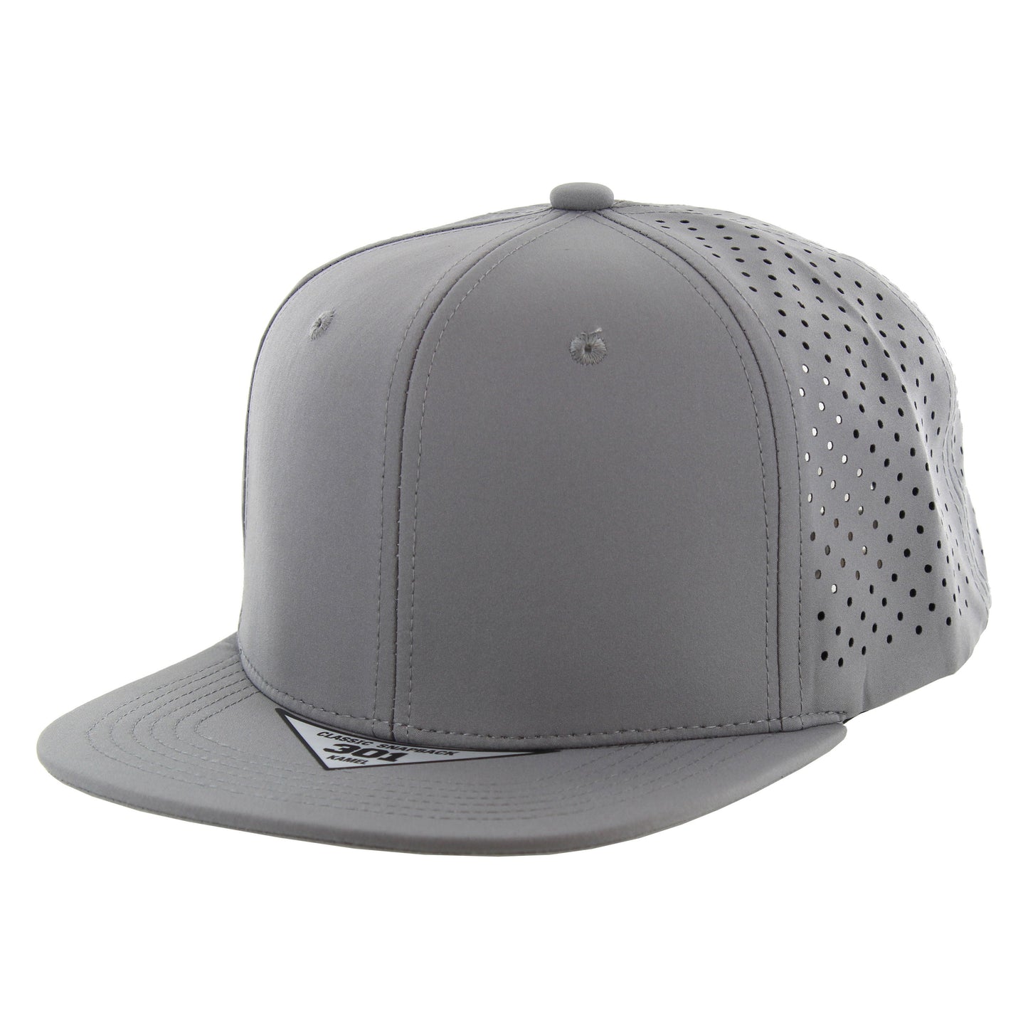 K301DP - 6 PANEL PERFORATED SUBTONE CAP - Light Grey