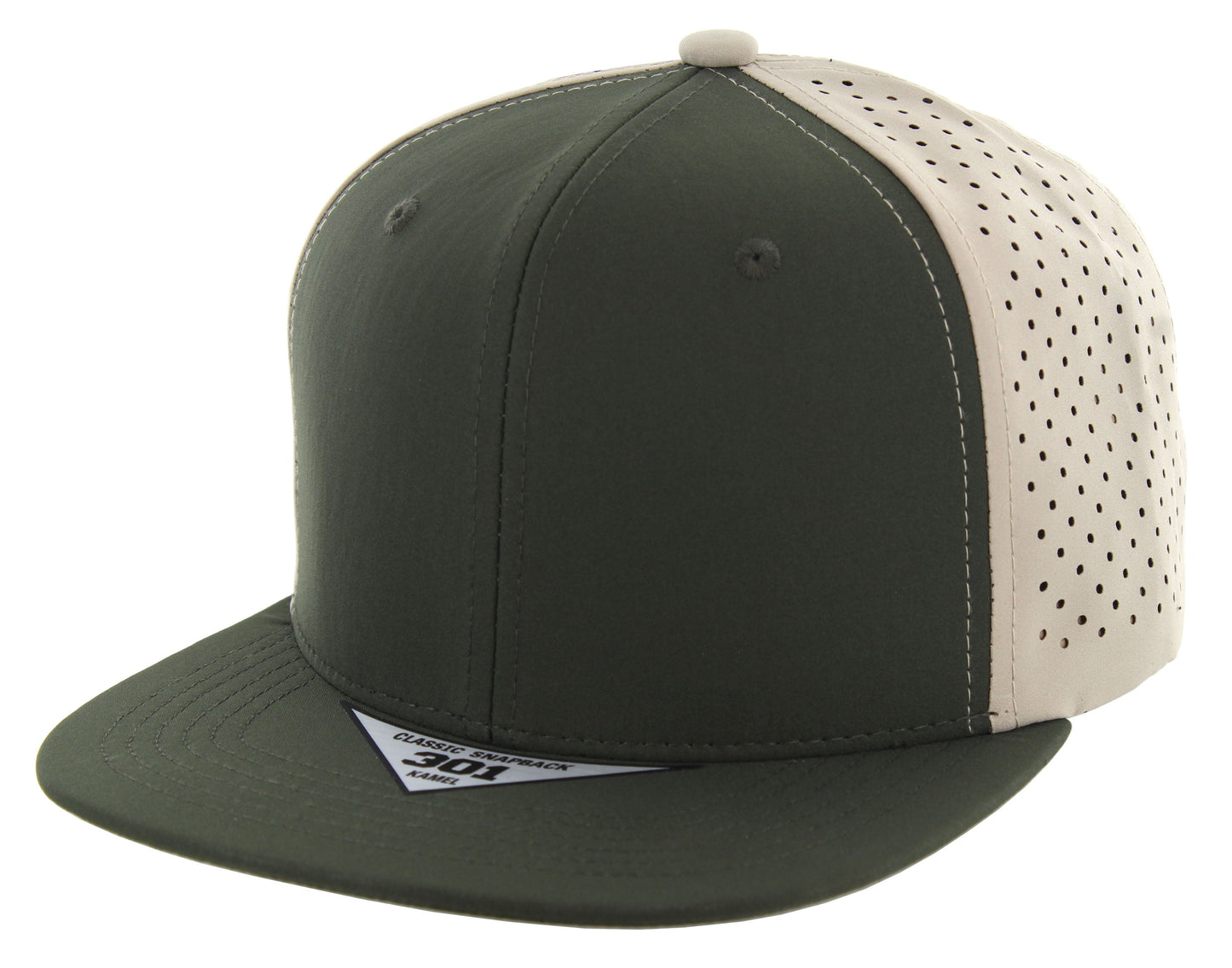 K301DP - 6 PANEL PERFORATED SUBTONE CAP - Olive/Khaki