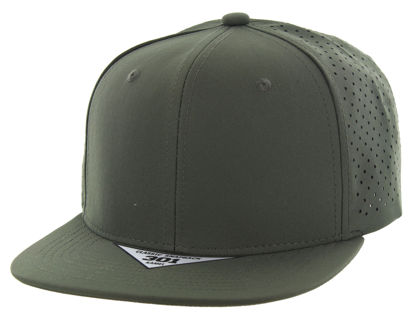 K301DP - 6 PANEL PERFORATED SUBTONE CAP - Olive