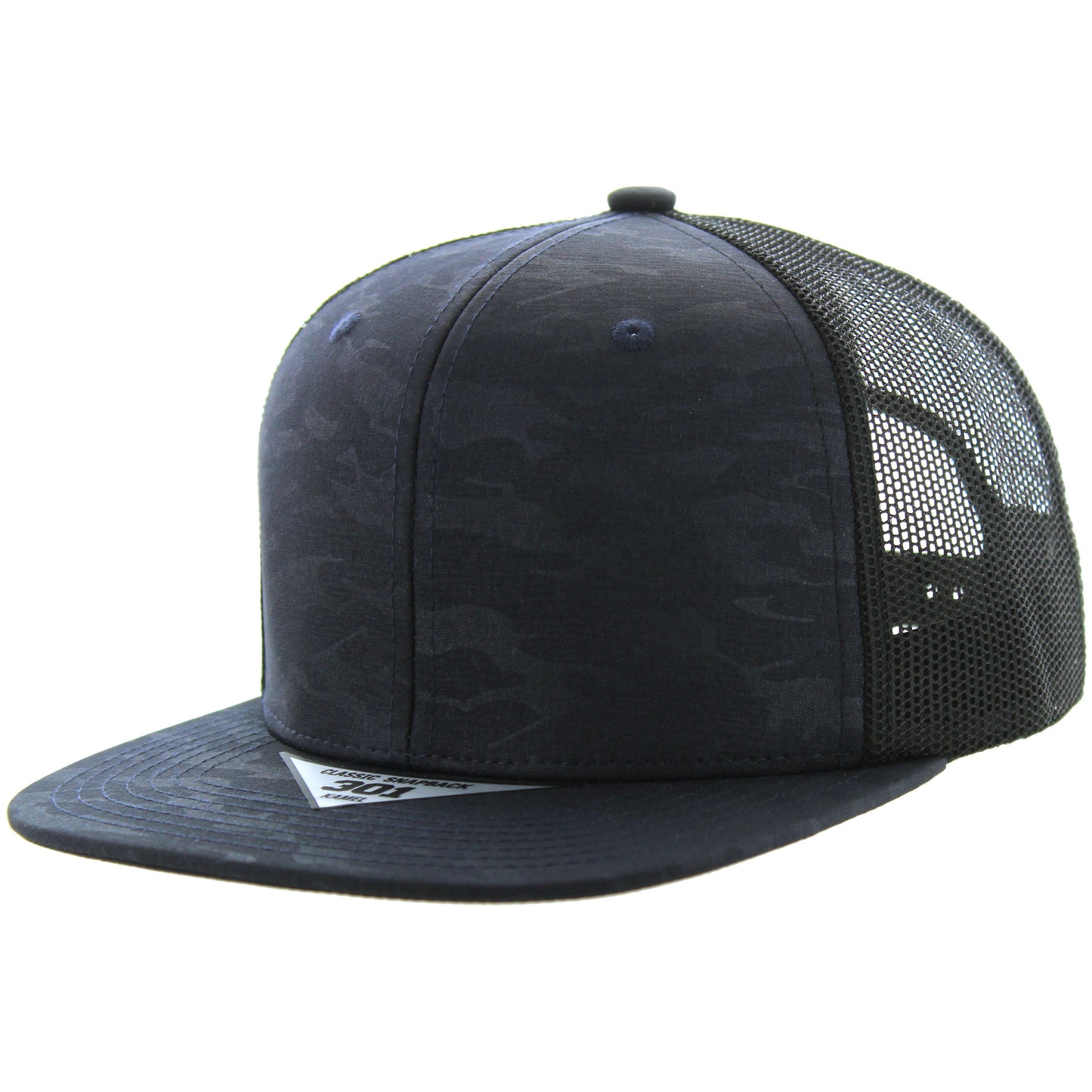 K301FCT - 6 PANEL CAMO CAP - Navy