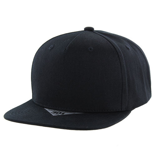 K301F - 5 PANEL COTTON CAP - Black