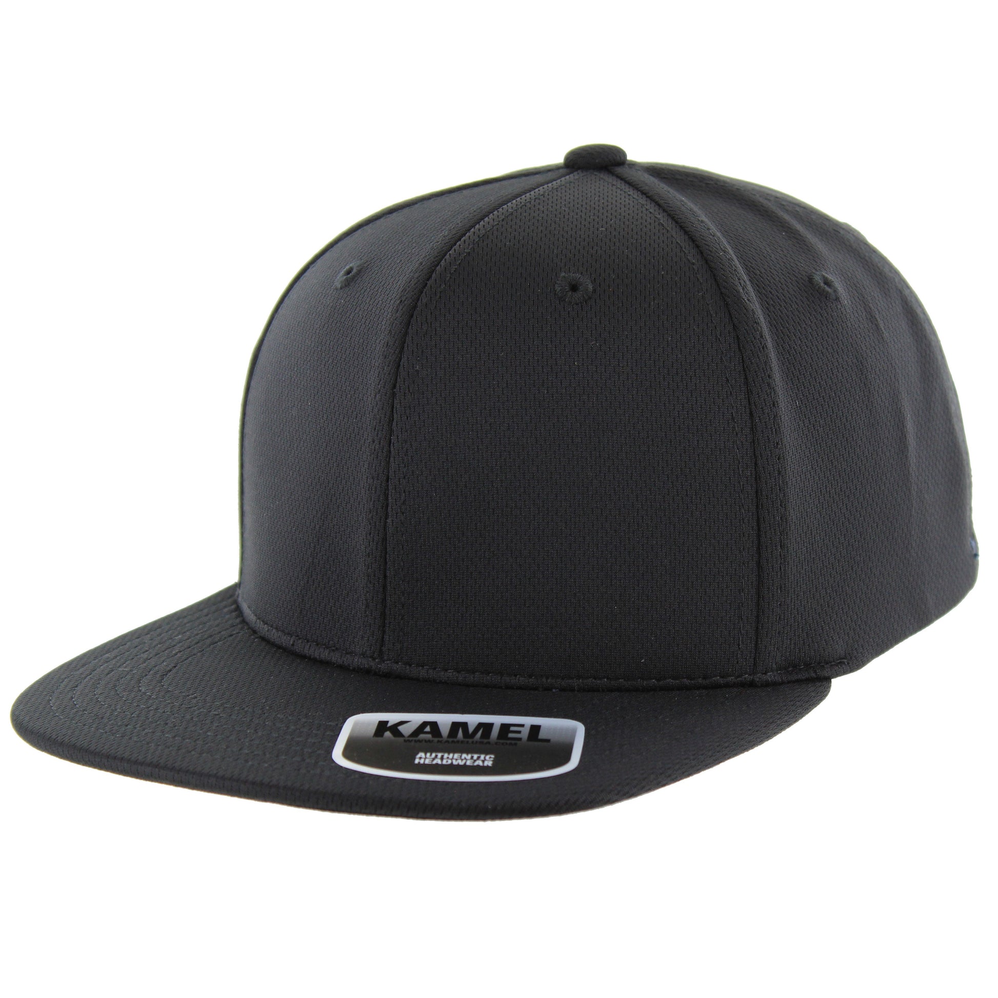 K301PK - 6 PANEL POLY KNIT CAP - Black
