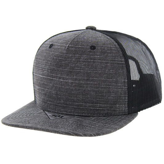 K301SLT - SLUB TRUCKER HAT - Black