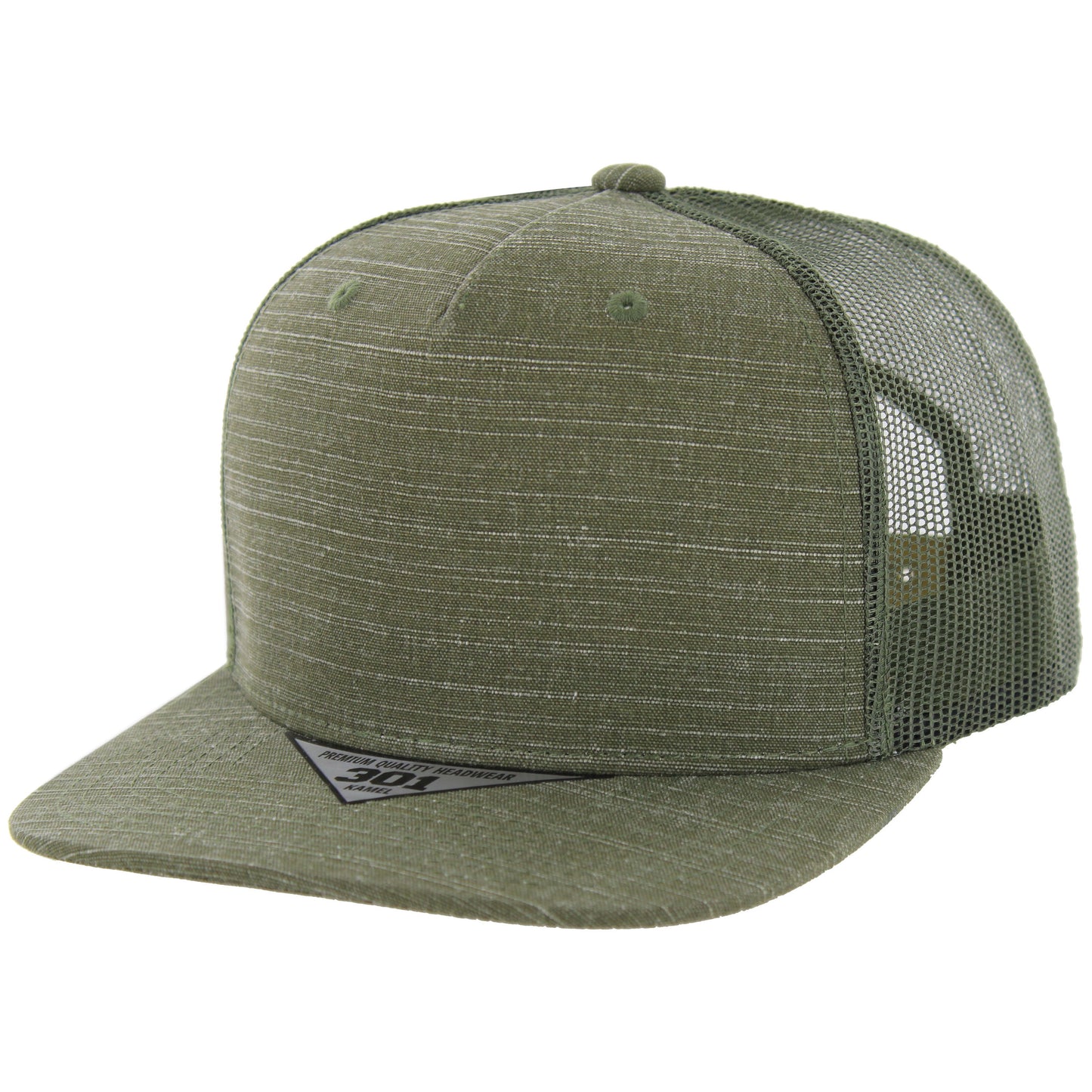 K301SLT - SLUB TRUCKER HAT - Olive