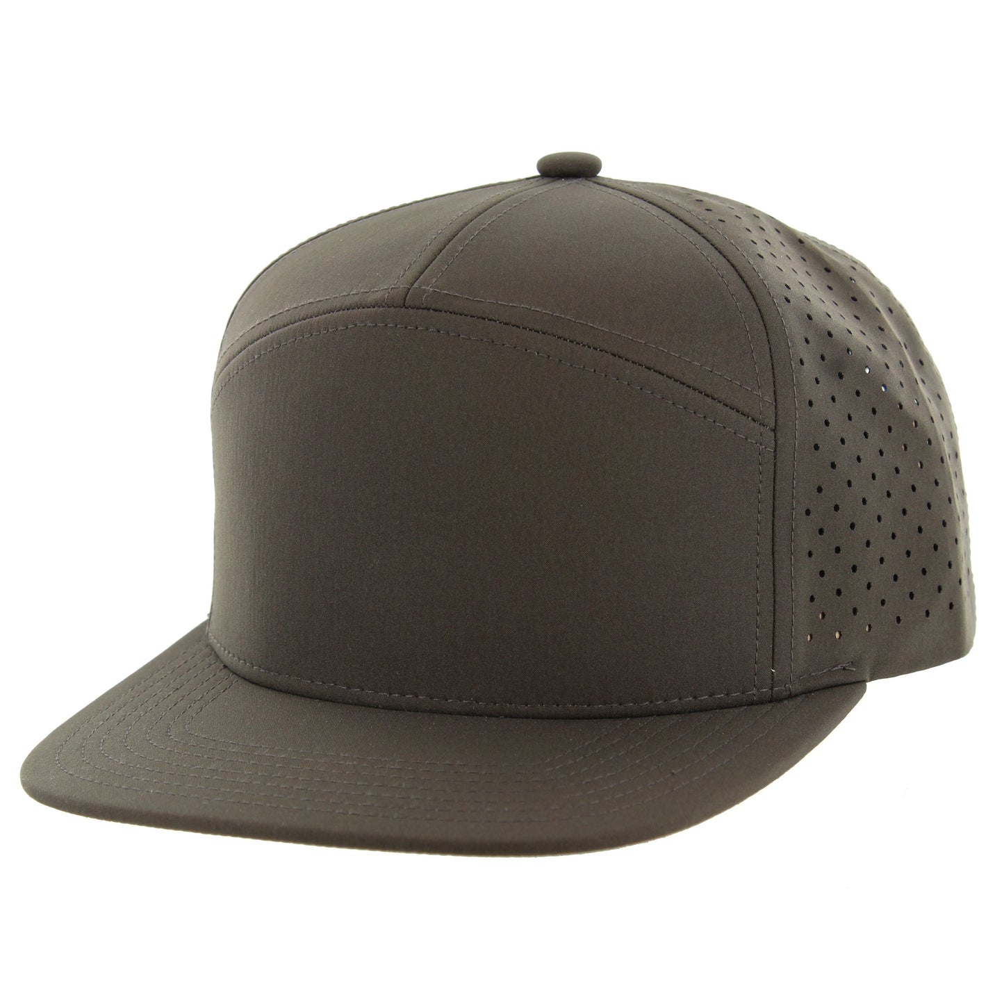 K707DP - 7 PANEL PERFORATED SUBTONE CAP - Brown
