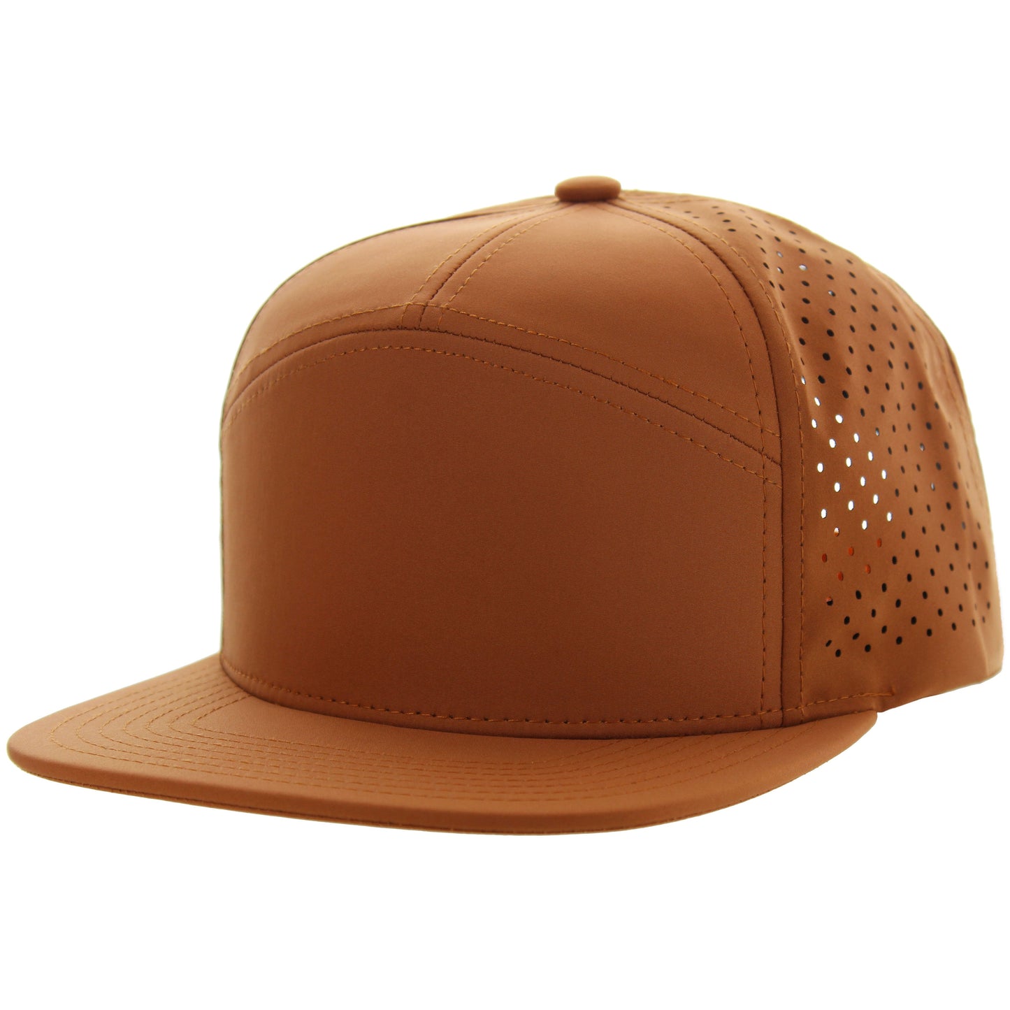 K707DP - 7 PANEL PERFORATED SUBTONE CAP - Burnt Orange