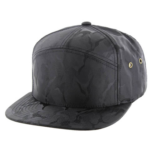 K707NC - NYLON CAMO HAT - Black