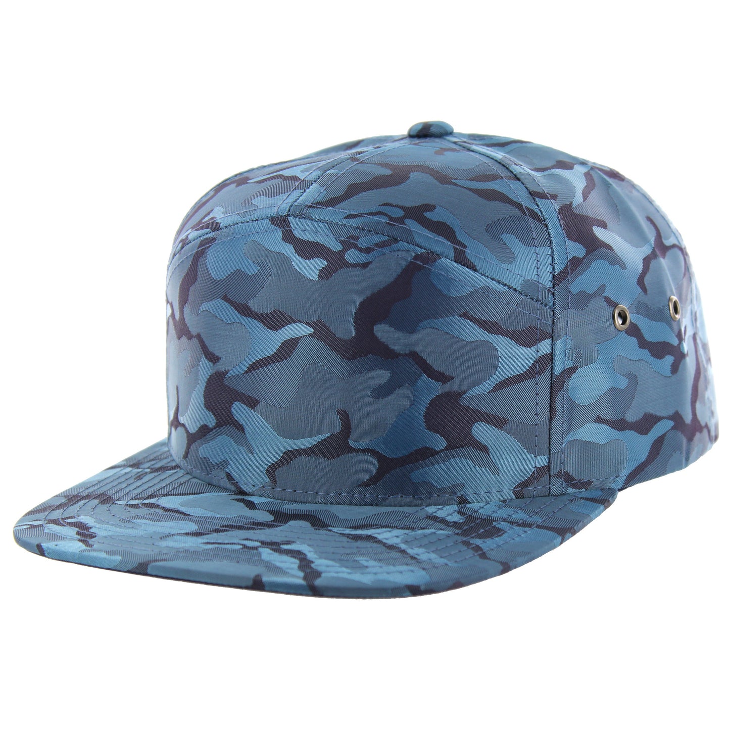 K707NC - NYLON CAMO HAT - Cobalt