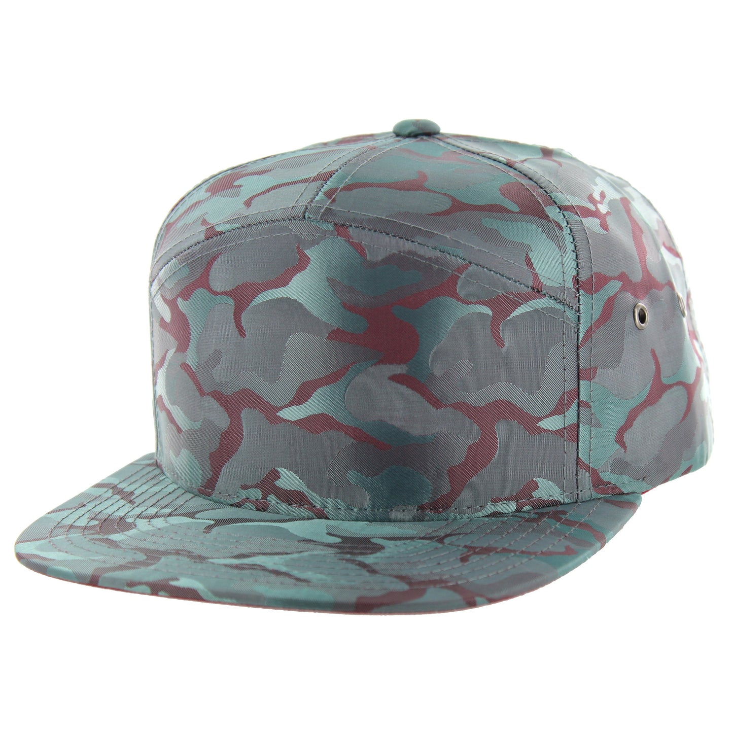 K707NC - NYLON CAMO HAT - Burgundy