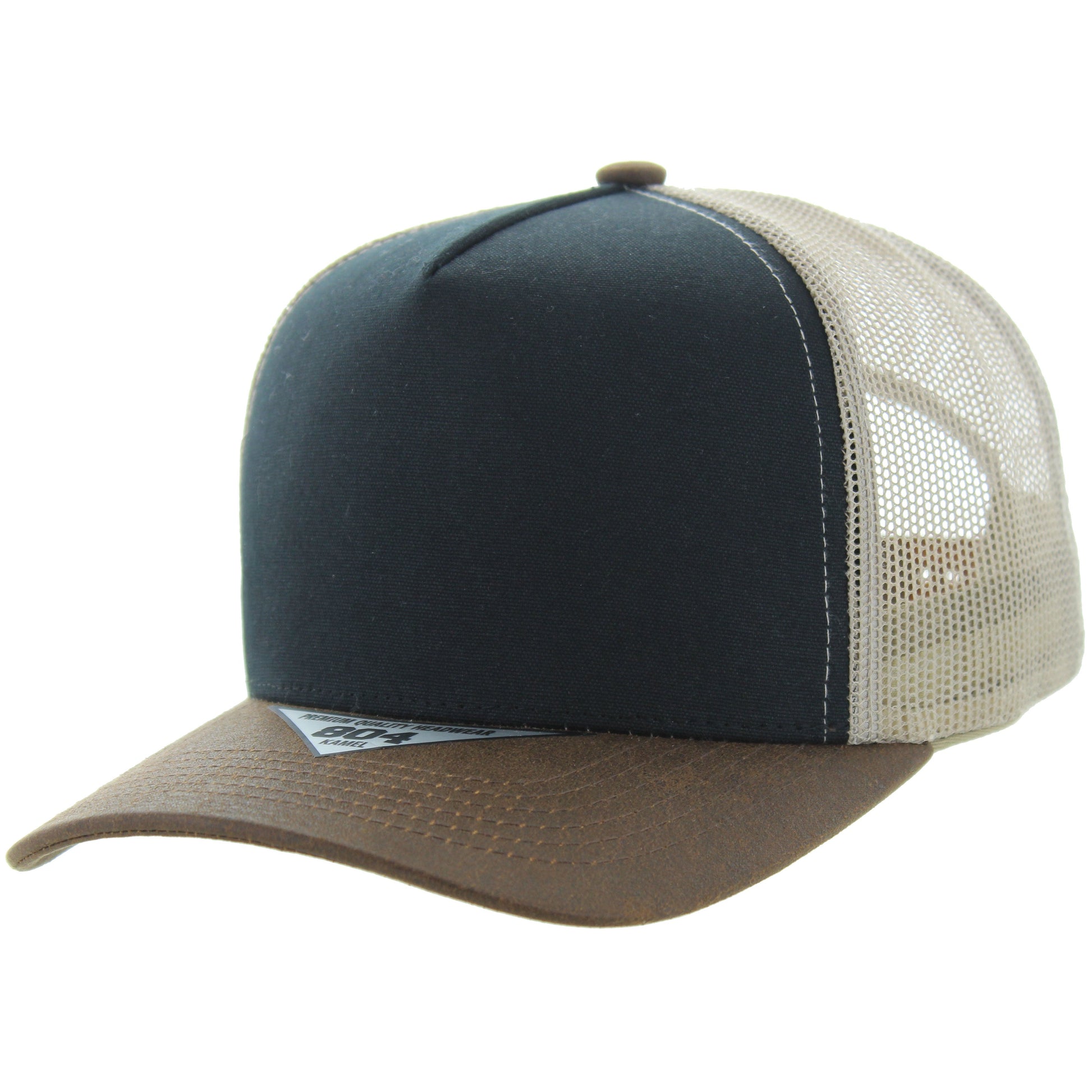 K804COT - CANVAS OIL TRUCKER - Black/Brown/Khaki