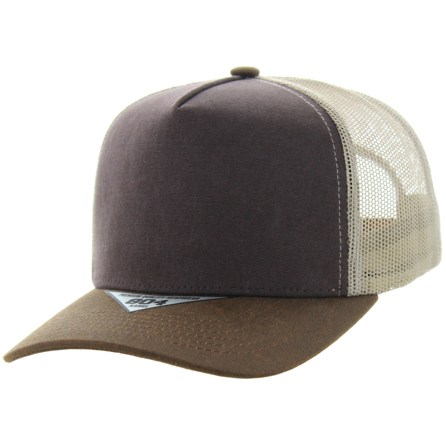 K804COT - CANVAS OIL TRUCKER - Brown/Khaki