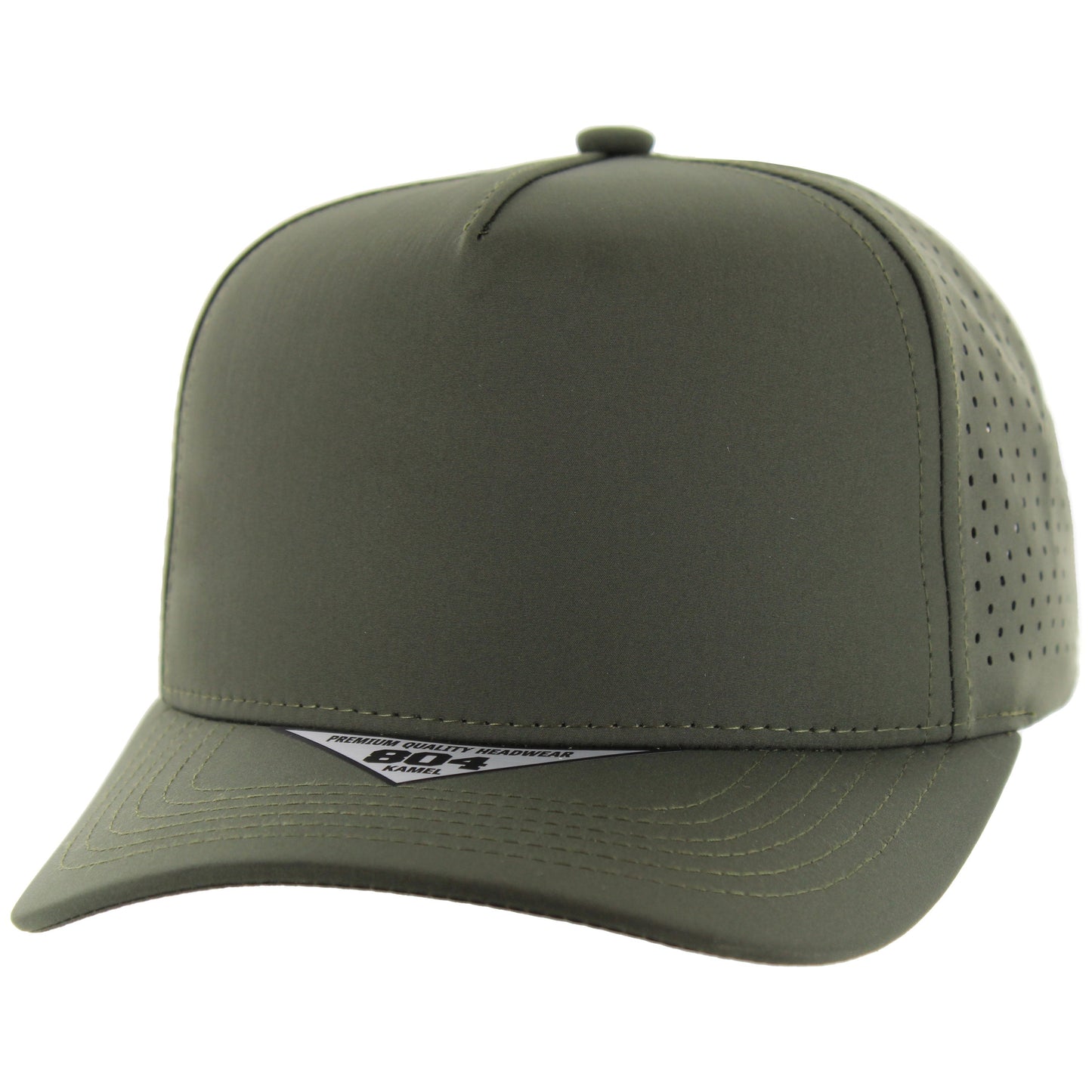 K804DP - 5 PANEL PERFORATED CAP - Olive