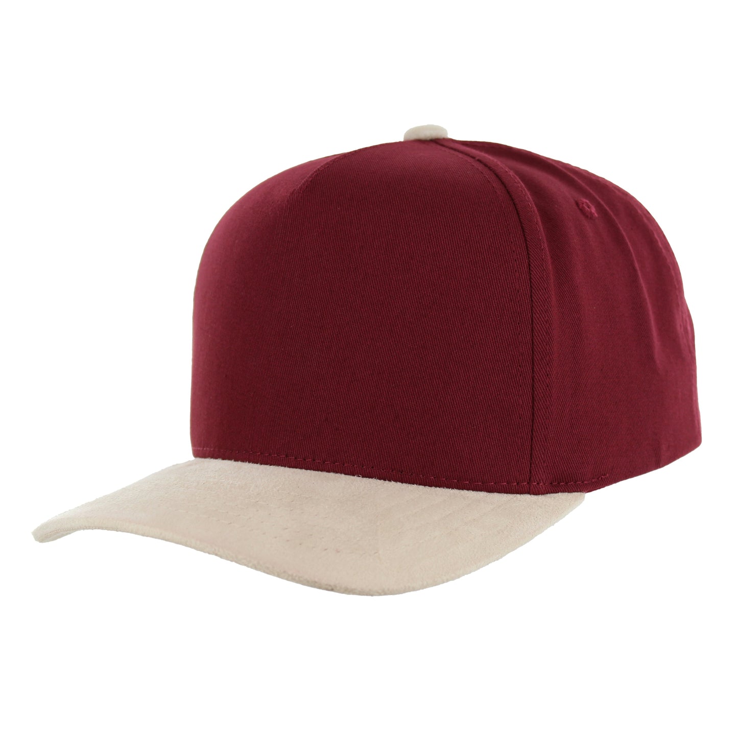 K804SV - 5 PANEL COTTON CROWN + SUEDE VISOR CAP