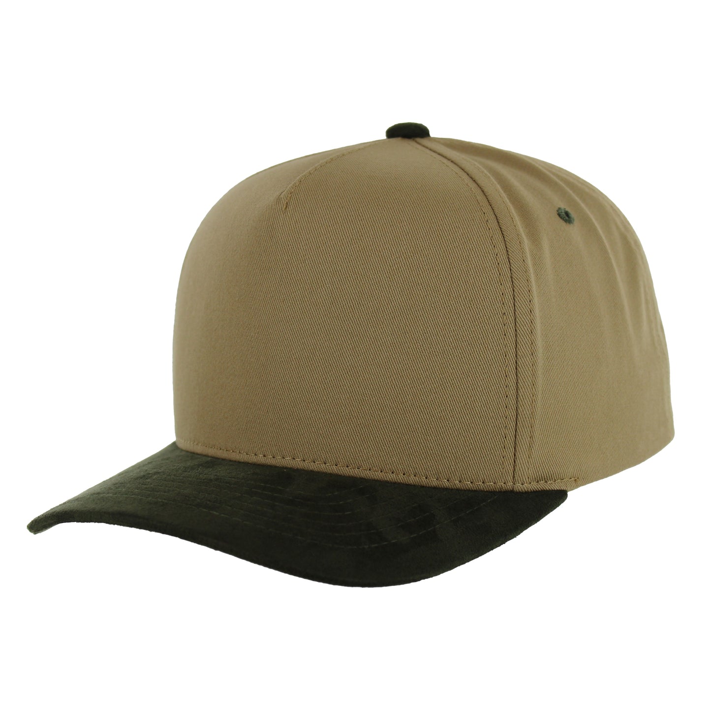 K804SV - 5 PANEL COTTON CROWN + SUEDE VISOR CAP