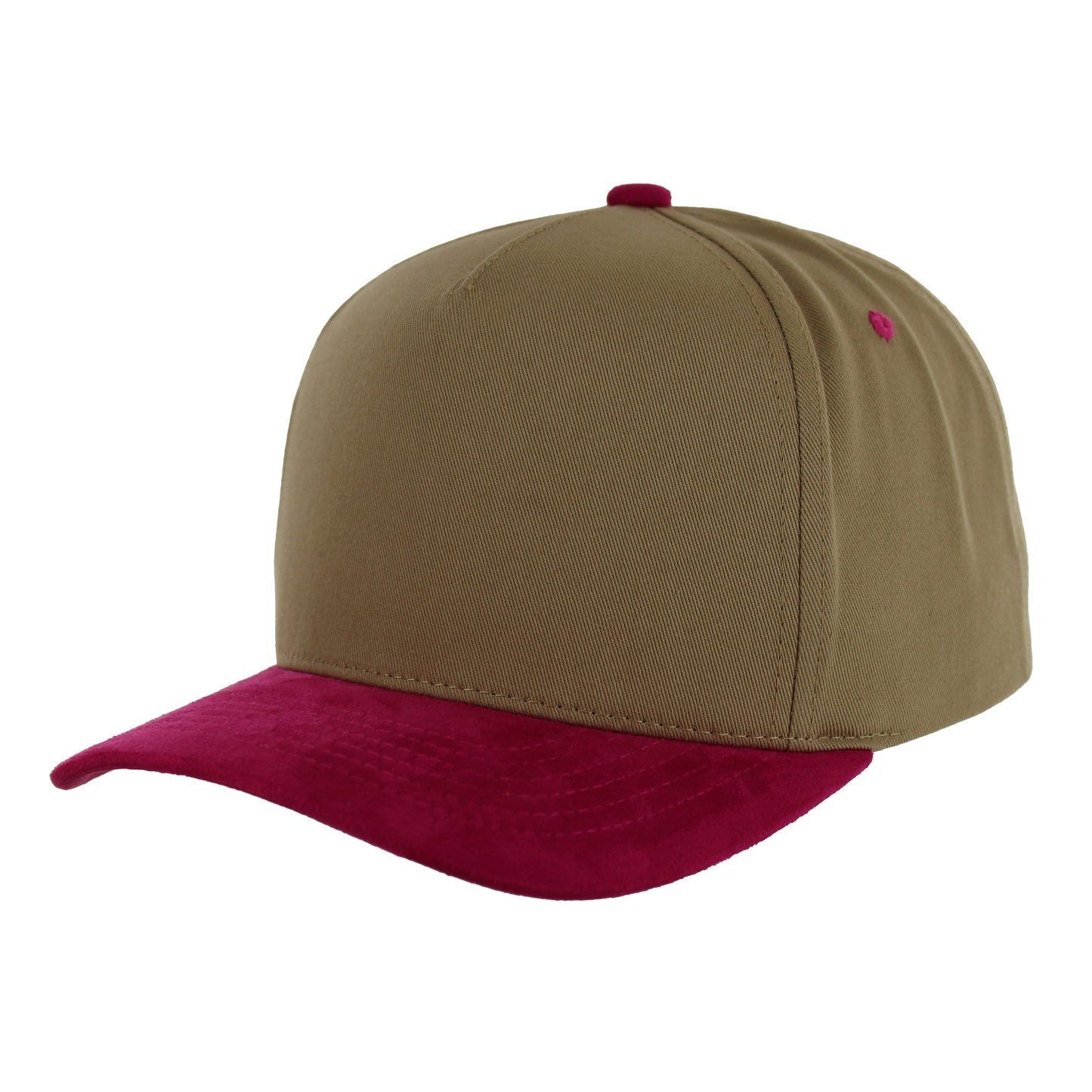 K804SV - 5 PANEL COTTON CROWN + SUEDE VISOR CAP