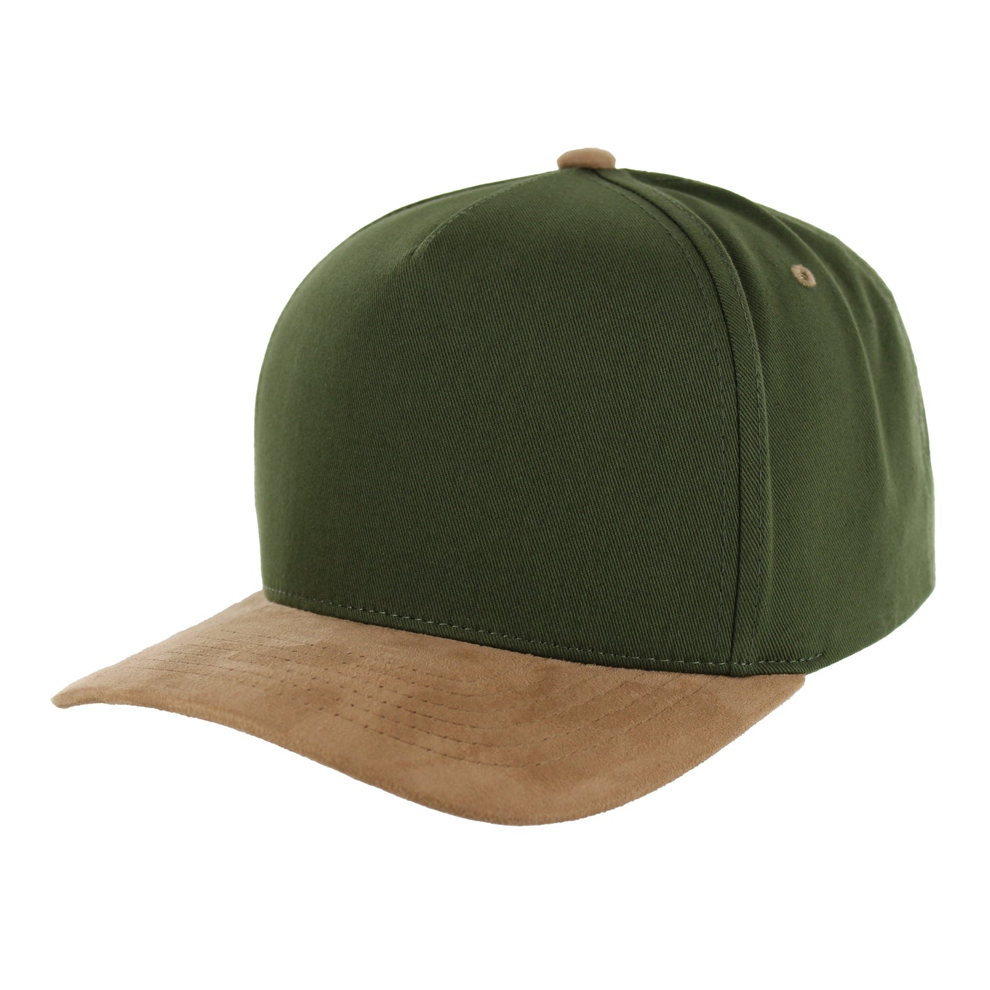 K804SV - 5 PANEL COTTON CROWN + SUEDE VISOR CAP