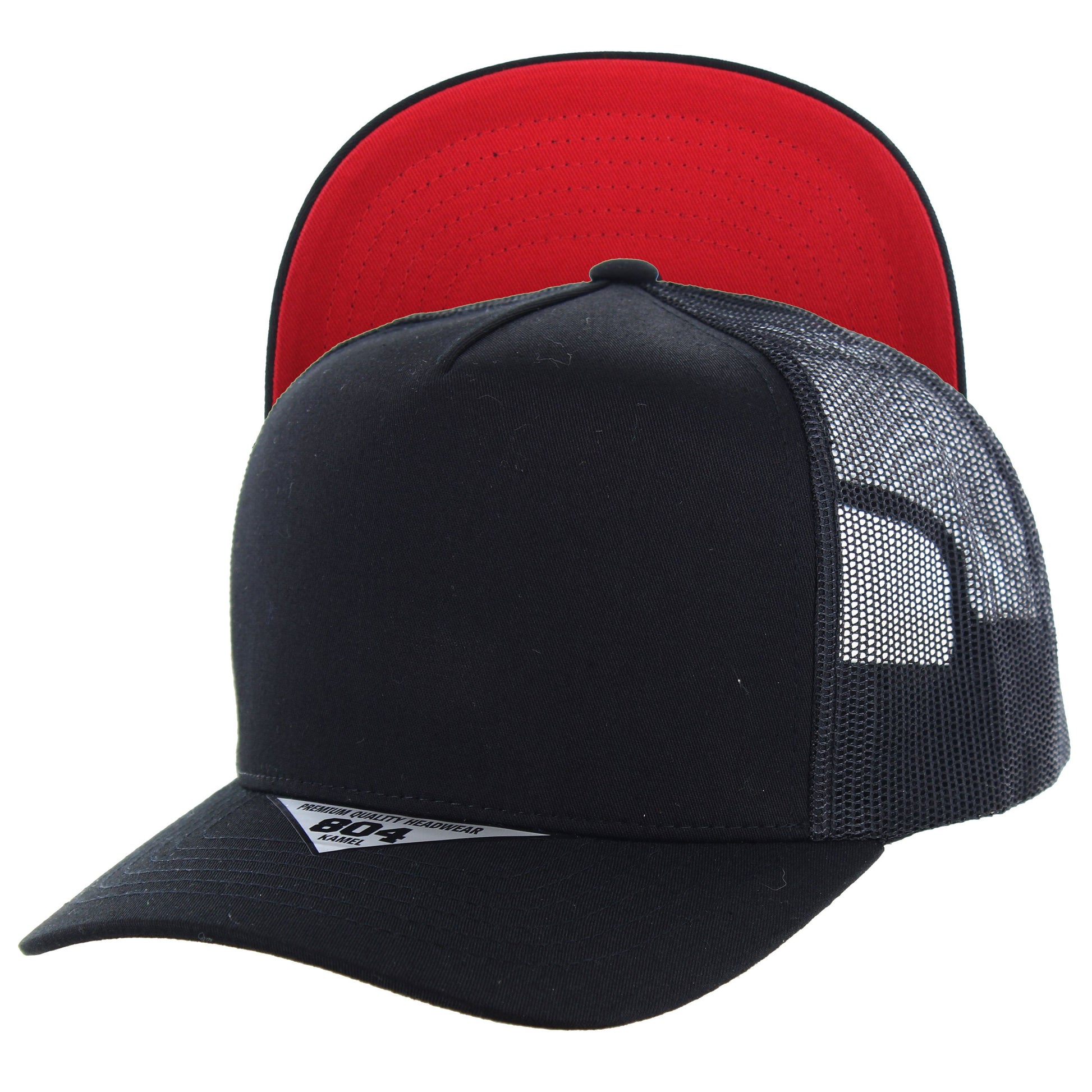 K804TU - TRUCKER SUBTONE HAT - Black (Red)