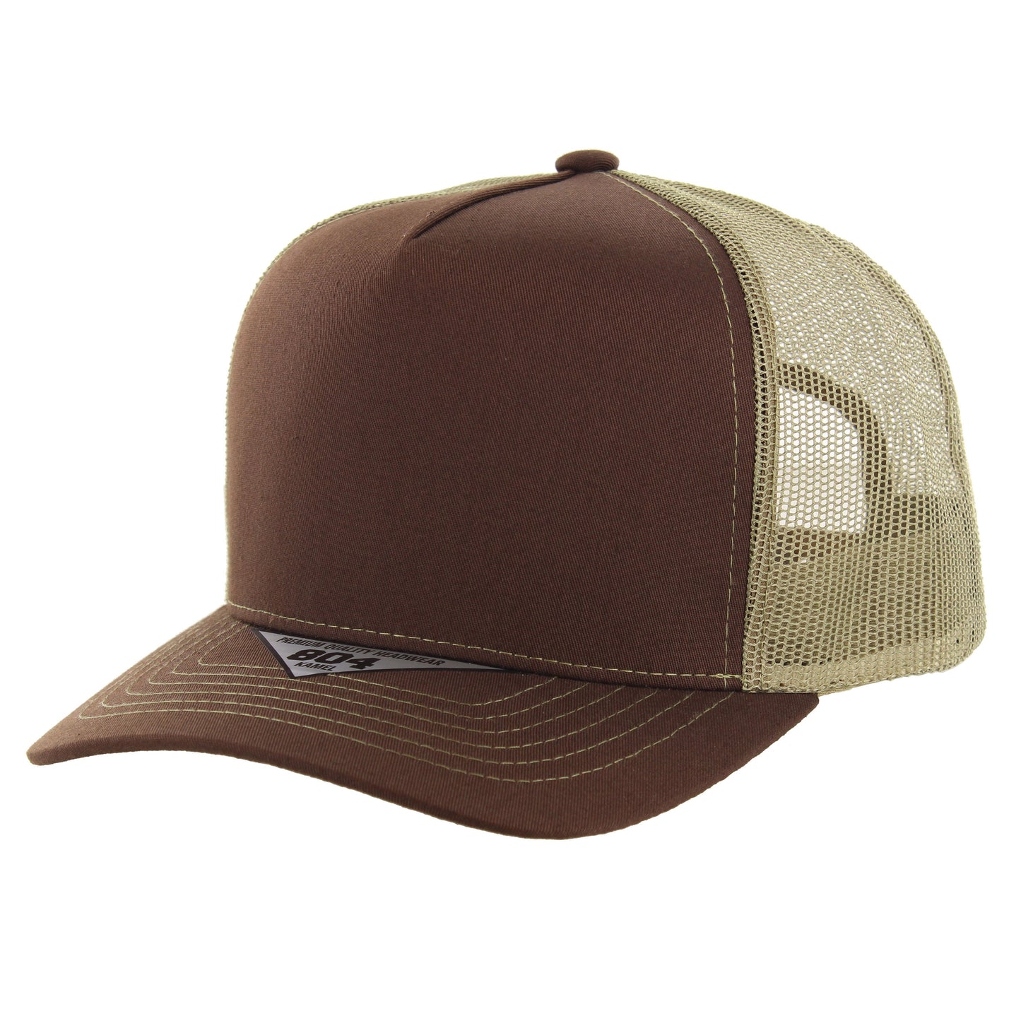 K804T - 5 PANEL TRUCKER - Brown/Khaki