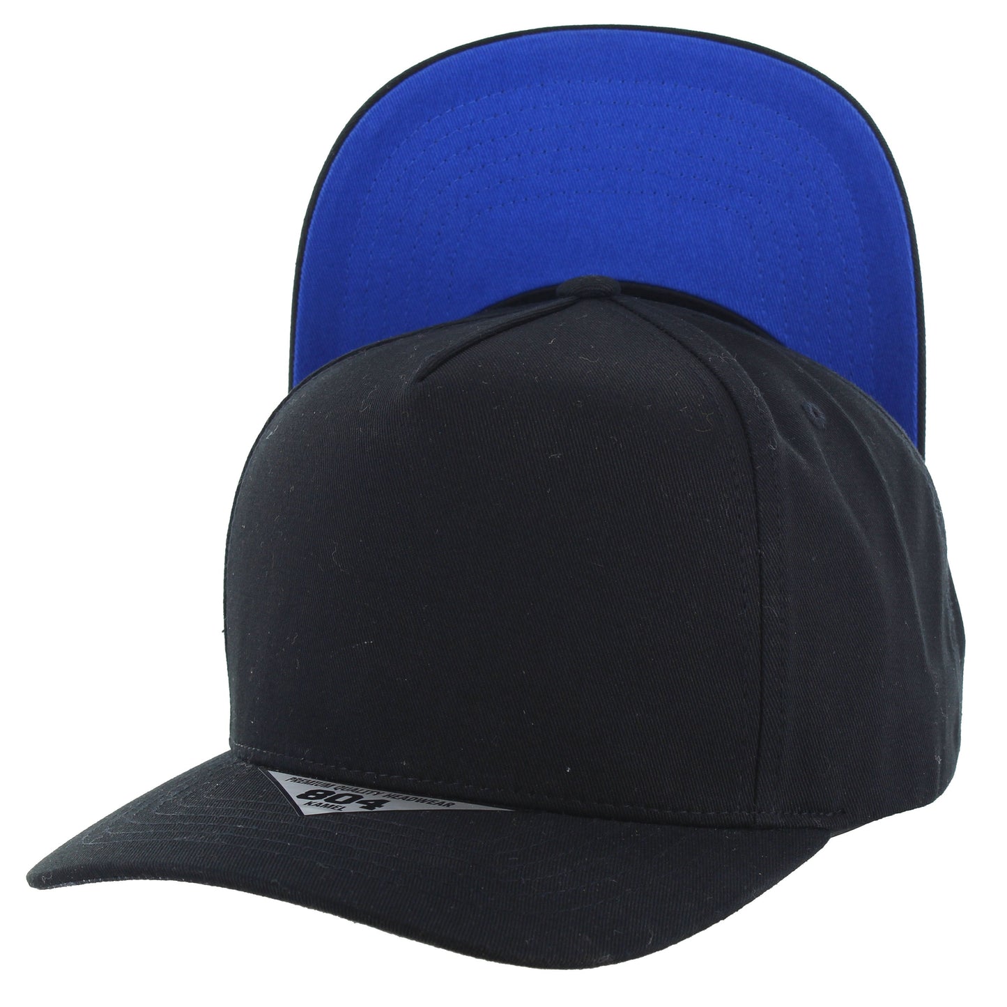 K804U - Two-Tone Visor Hat - Tone Visor Hat - Black (Royal)
