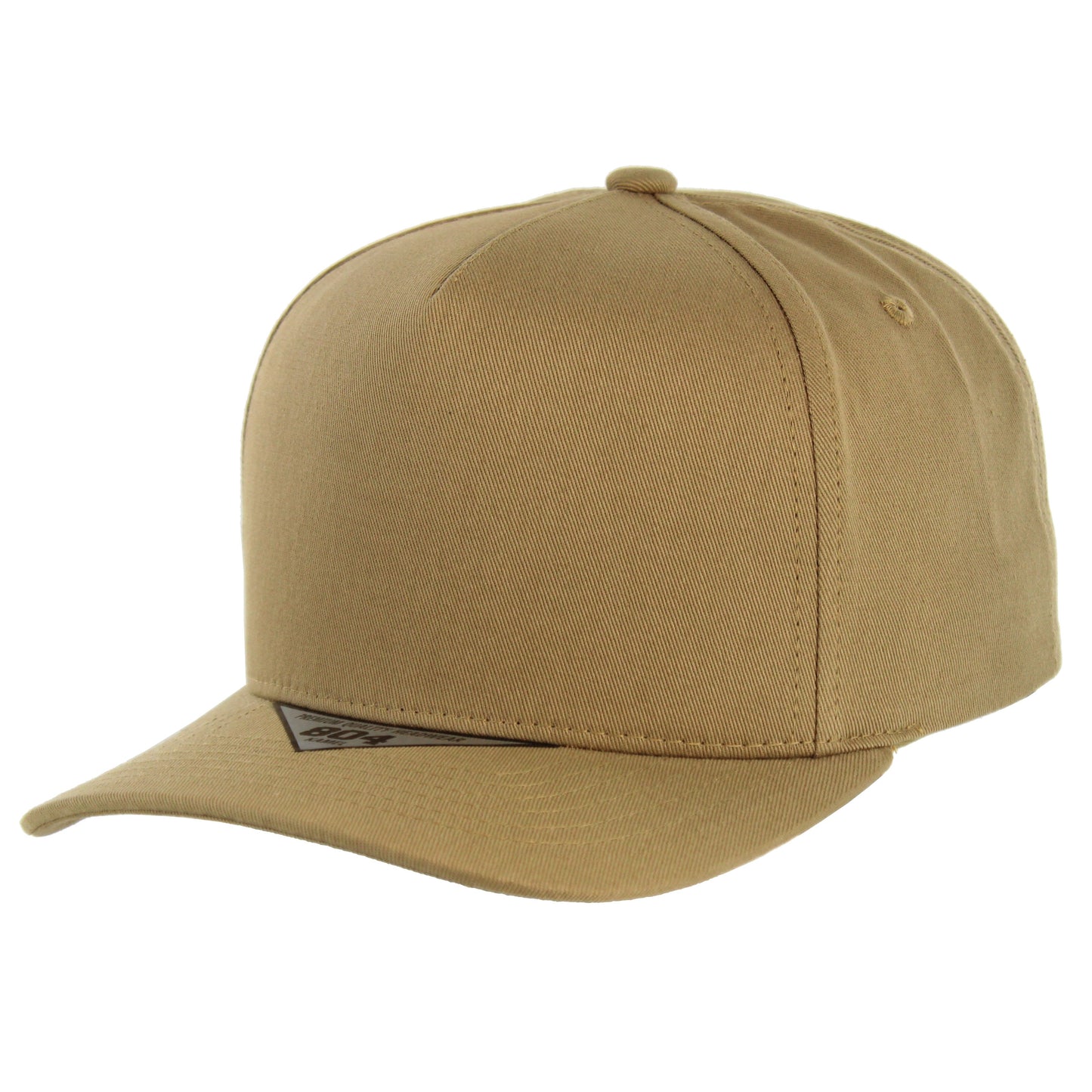 K804 - 5 PANEL COTTON CAP - Khaki