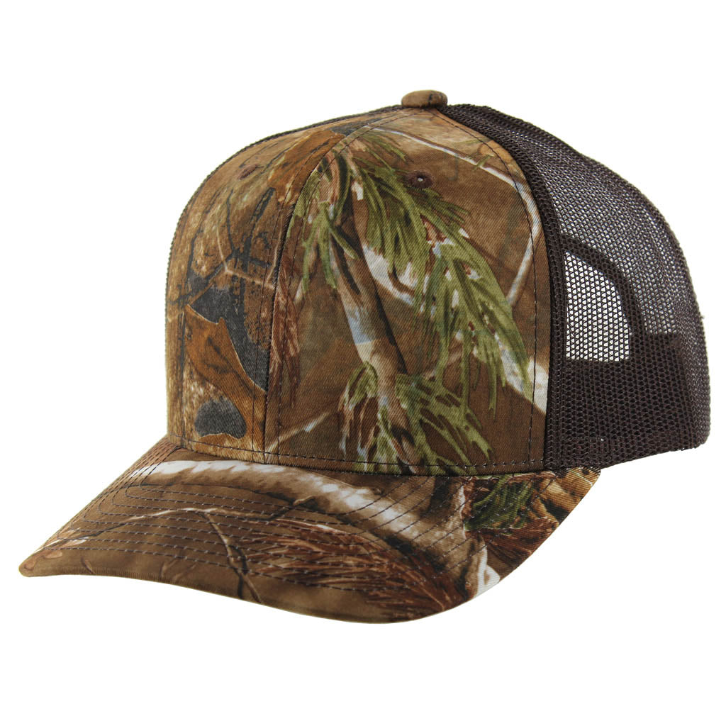 K815T - 6 PANEL TRUCKER - Hunting Camo/Brown