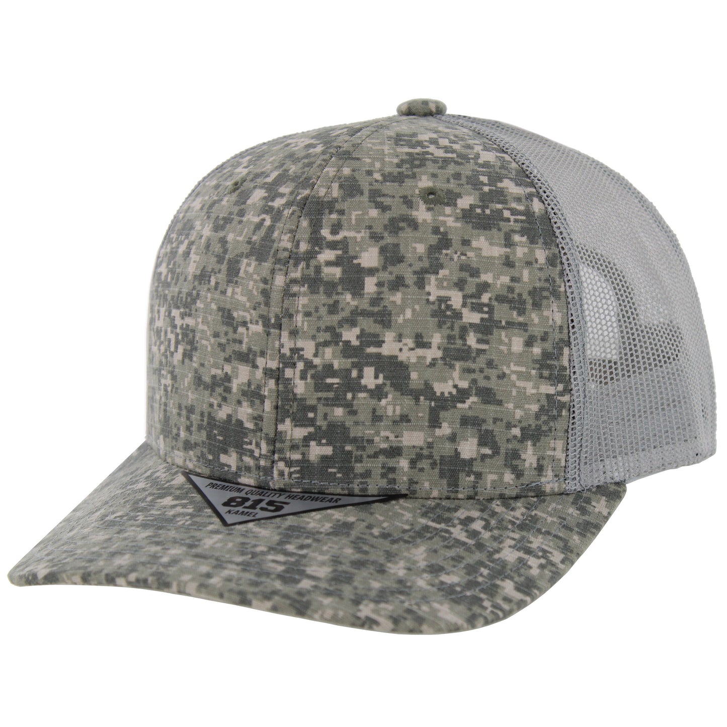 K815DCT - DIGI CAMO TRUCKER HAT - ACU Camo/Light Grey