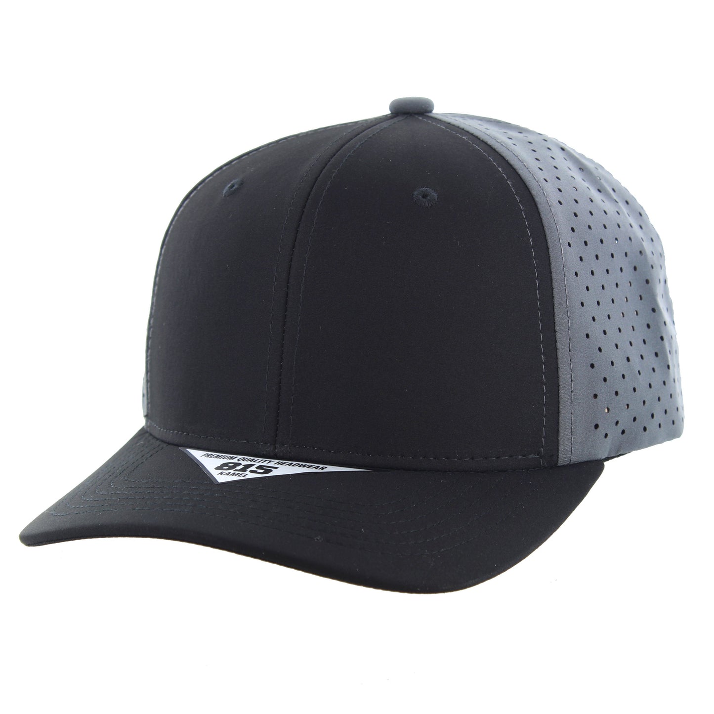 K815DP - PERFORATED HAT - Black/Charcoal