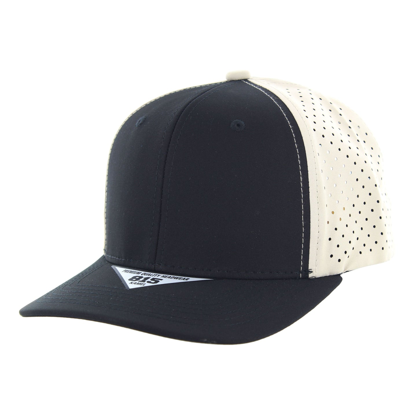 K815DP - PERFORATED HAT - Black/Khaki